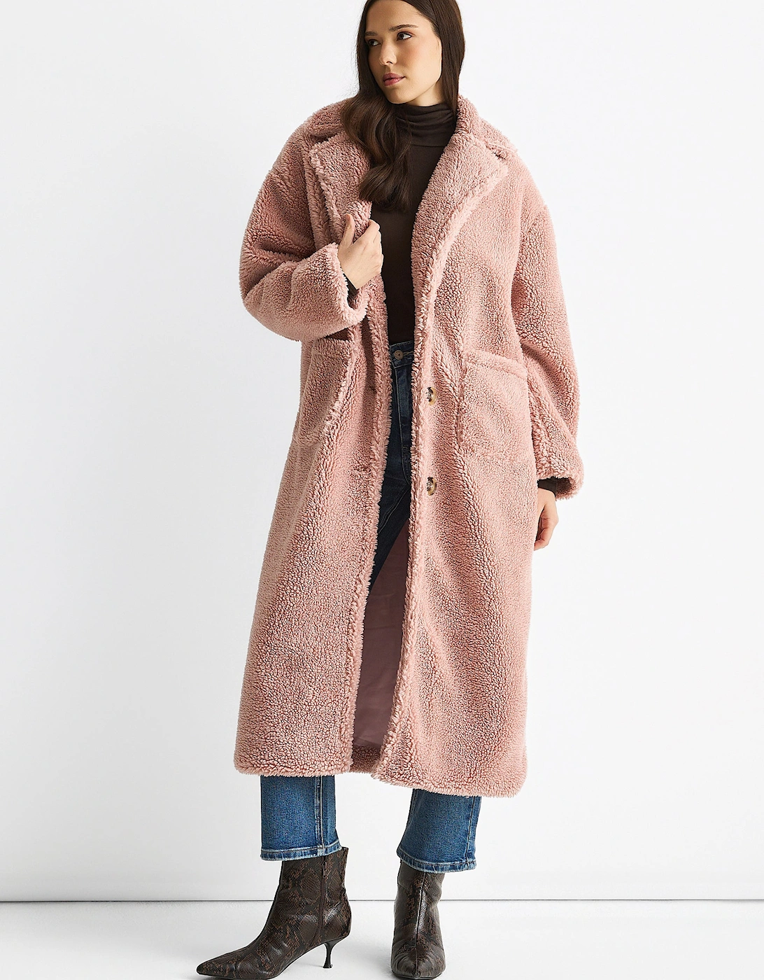 Blush Longline Teddy Coat, 5 of 4