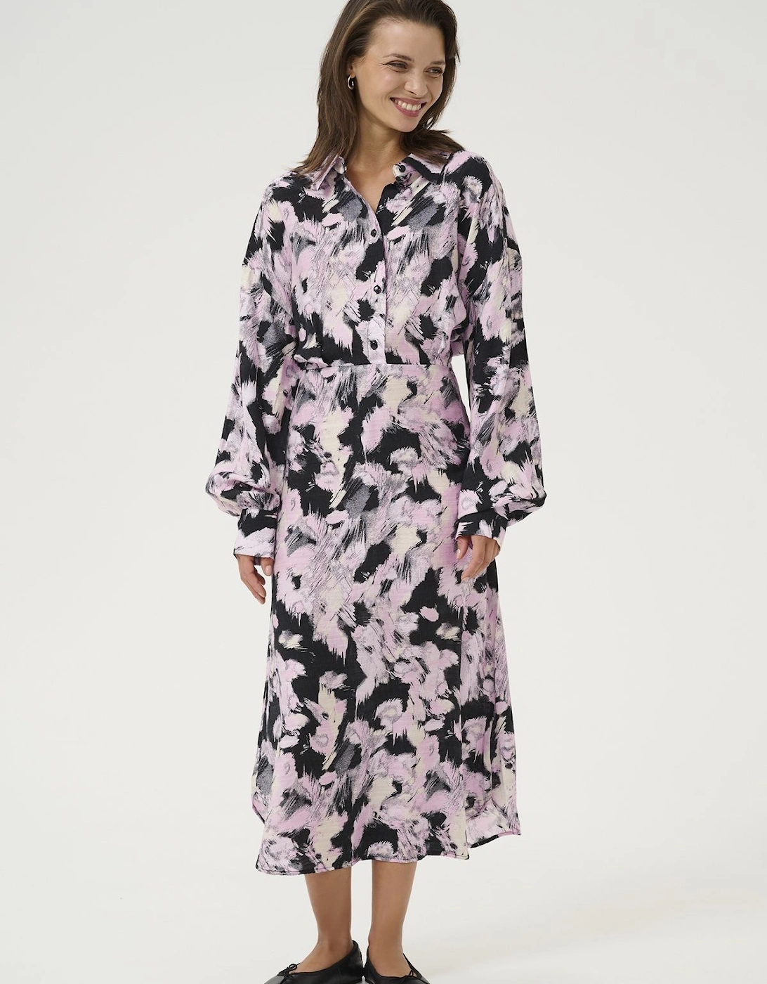 KAvictoria Long Sleeve Shirt Dress, 2 of 1