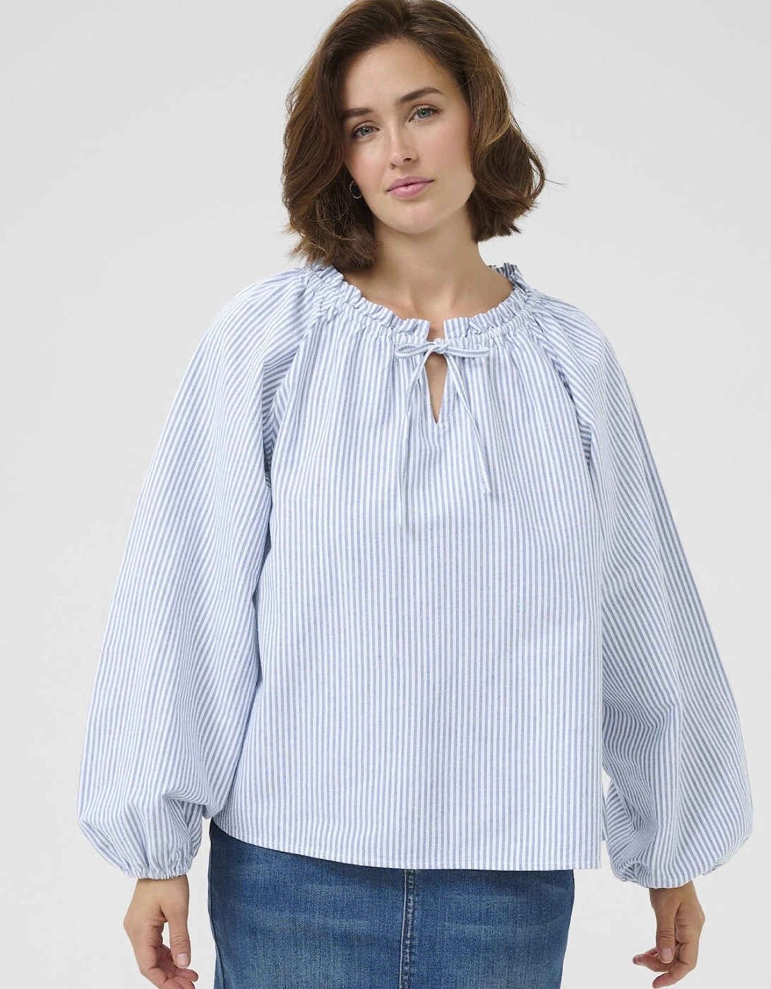 KAnelly Blouse Notch Neck Long Sleeves, 2 of 1