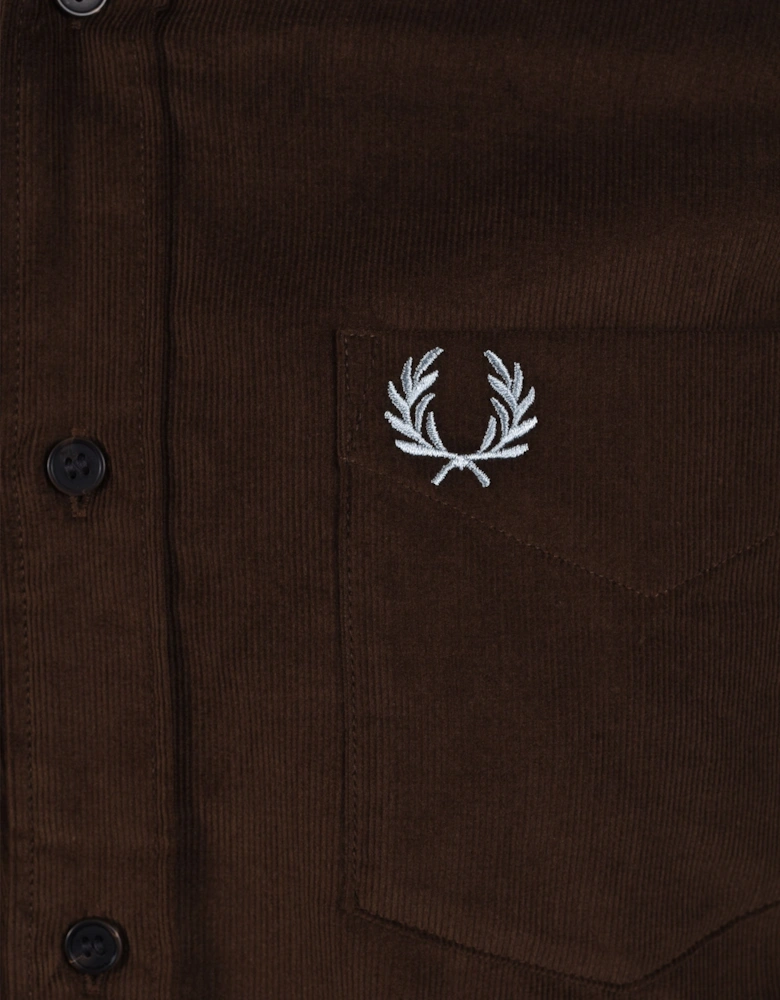 NEEDLE CORD SHIRT BURNT TOBACCO