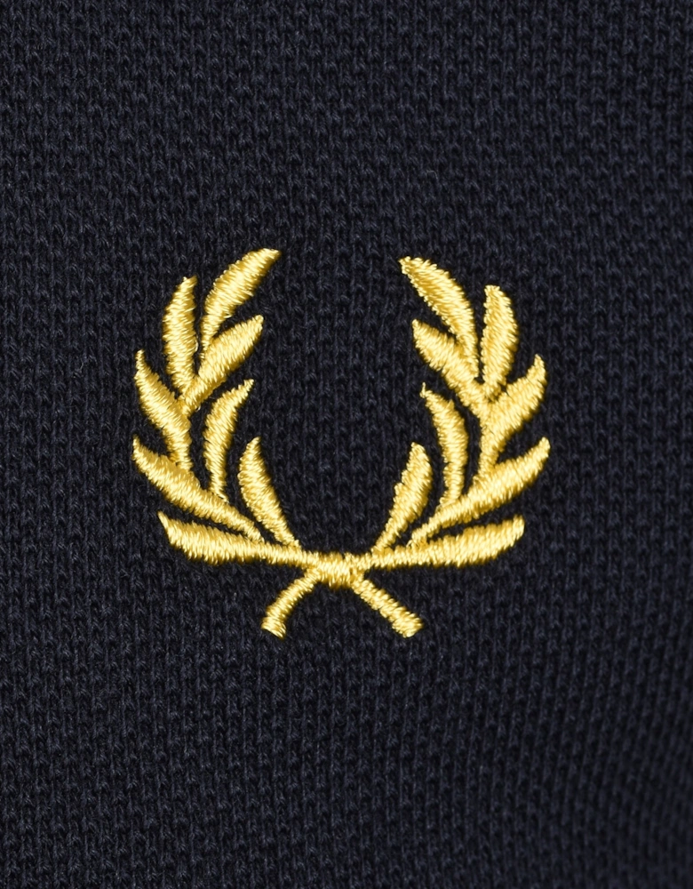 Twin Tipped Polo Shirt Navy/Ecru/Honey Comb