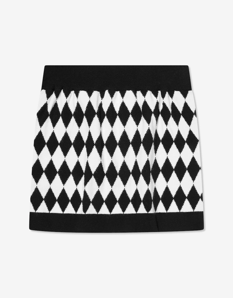 Girls Knitted Skirt in Black