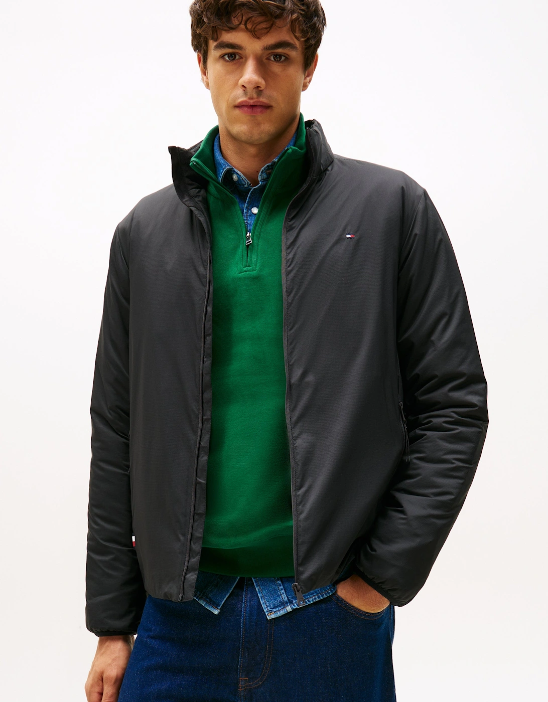 Men's Tommy Hilfiger Lightweight Mens Blouson Jacket - Black - Size: 38/Regular