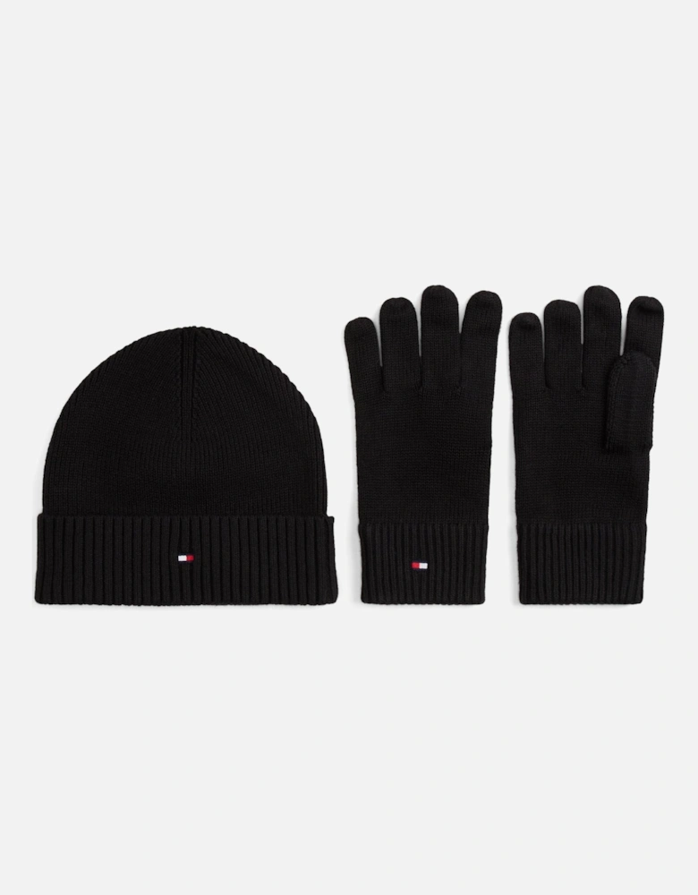 TH Flag Mens Beanie & Glove Gift Set - Black