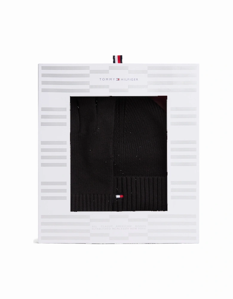 TH Flag Mens Beanie & Glove Gift Set - Black
