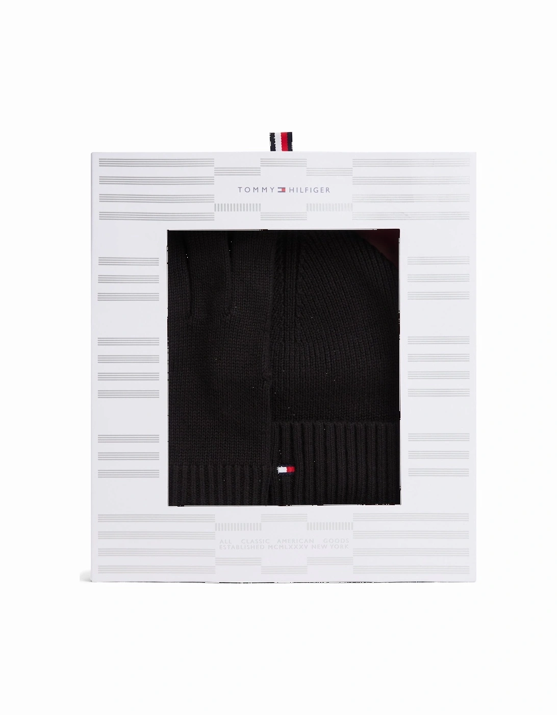 TH Flag Mens Beanie & Glove Gift Set - Black