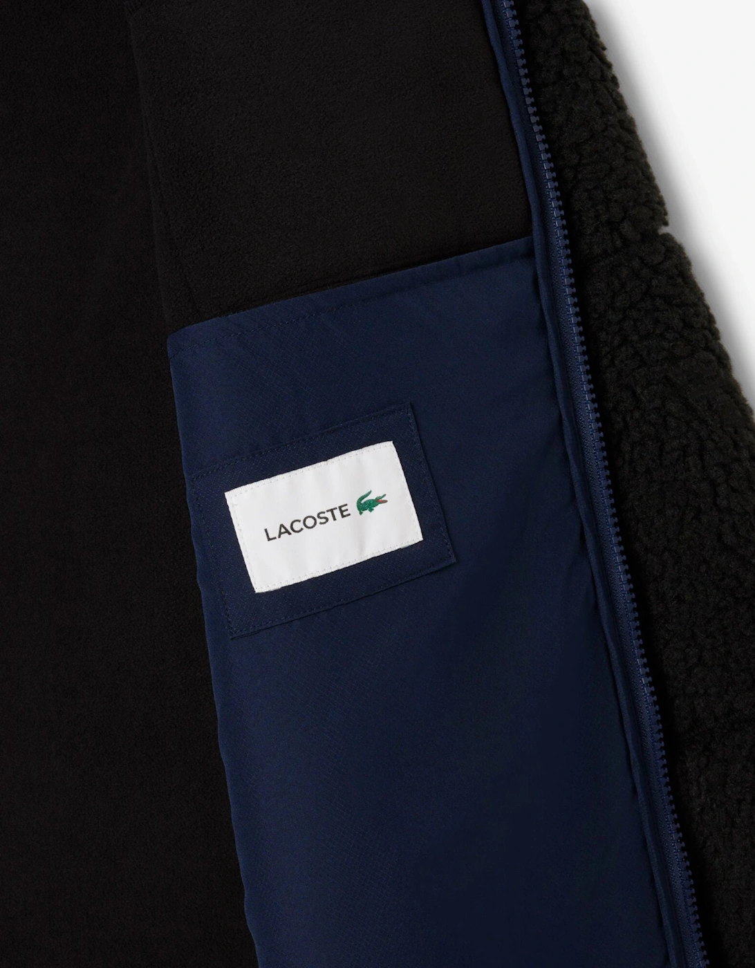 Colorblock Fleece Mens Zipped Jacket - Black/Navy Blue DY4