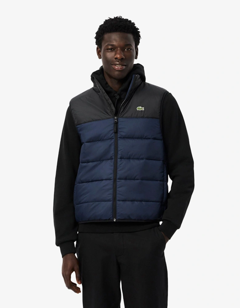 Mens Hooded Gilet - Navy Blue/Black JB1