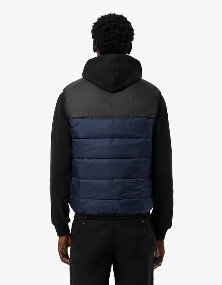 Mens Hooded Gilet - Navy Blue/Black JB1