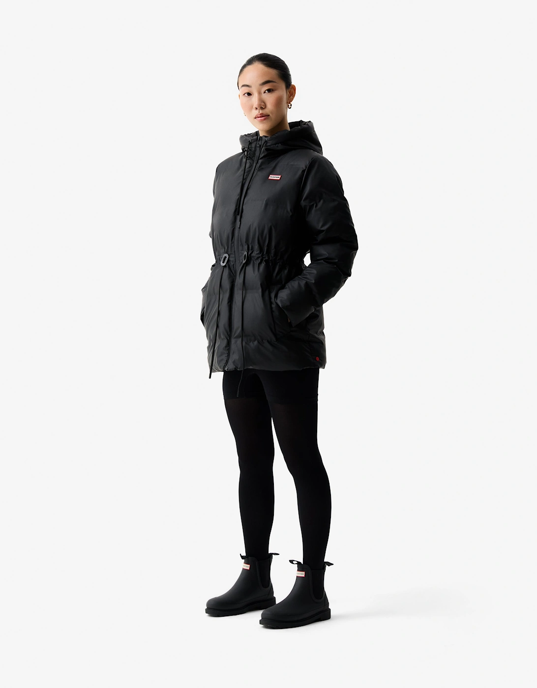 Lemhi Womens PU Coated Puffer Jacket - Black
