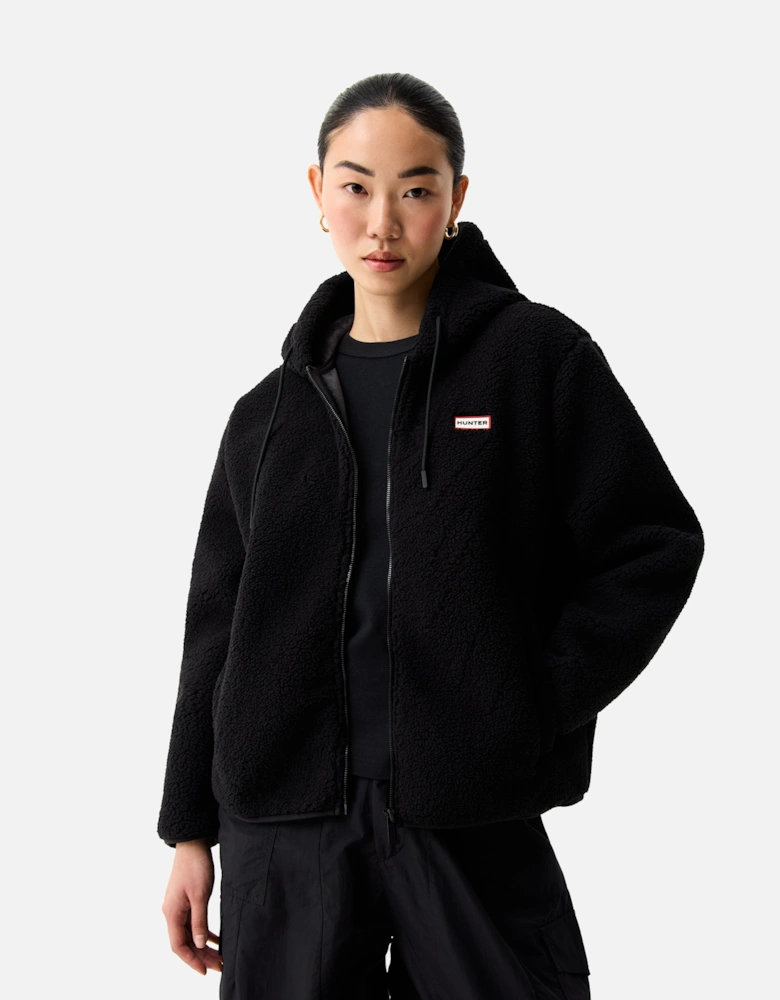 Bonelle Womens Borg Fleece Jacket - Black