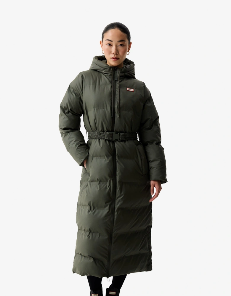 Hutchison Womens PU Coated Long Puffer Jacket - Kambaba