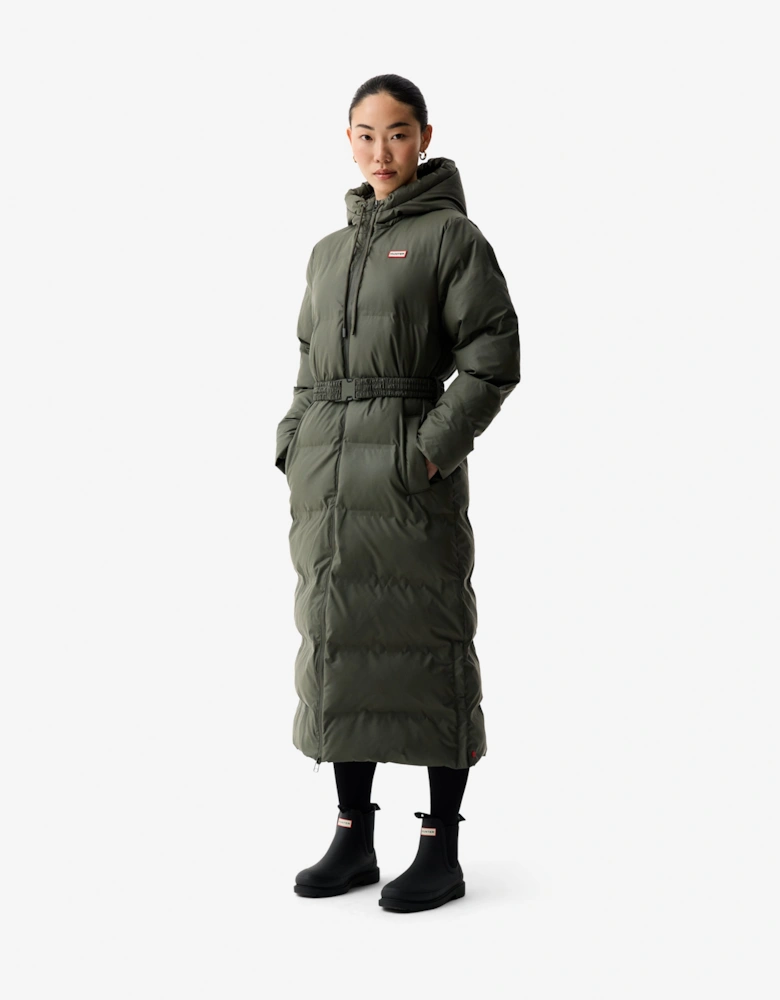 Hutchison Womens PU Coated Long Puffer Jacket - Kambaba