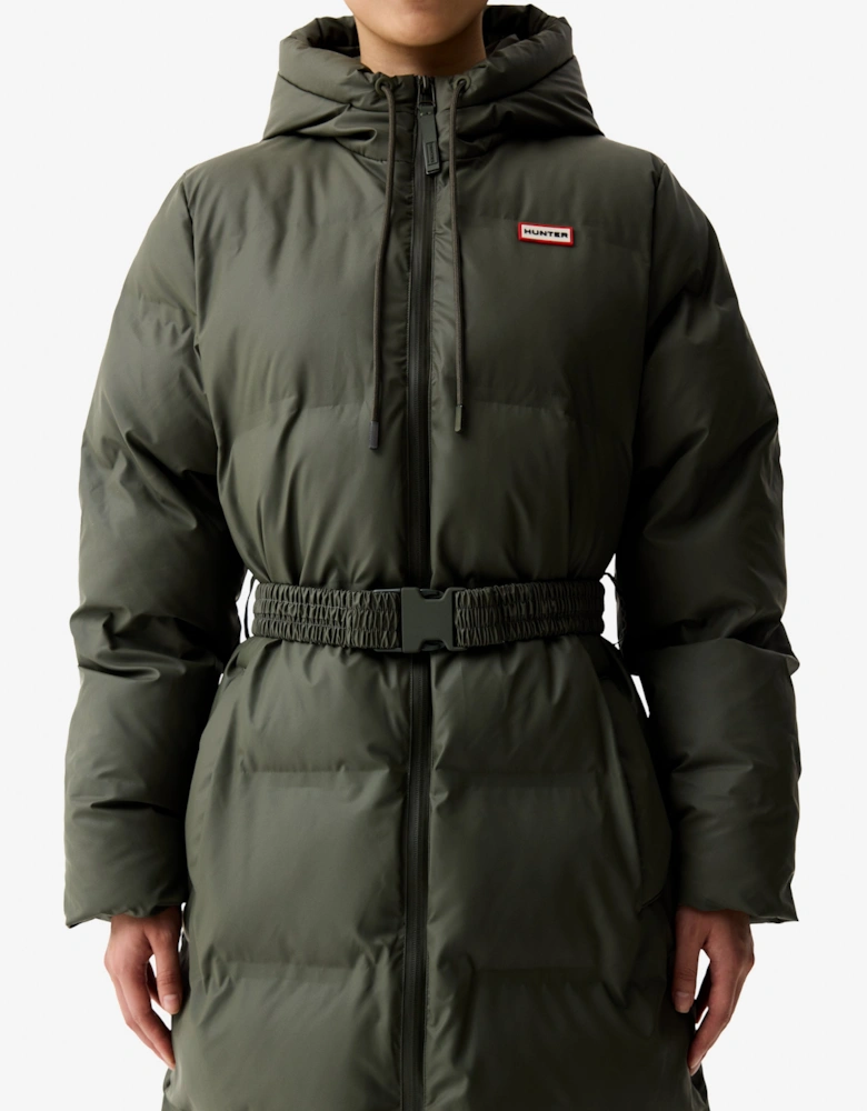 Hutchison Womens PU Coated Long Puffer Jacket - Kambaba