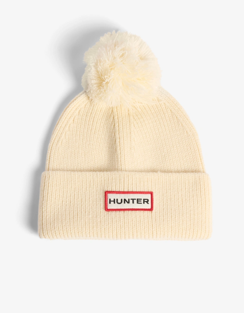 Arrinay Ribbed Pom Beanie/Scarf Box Set - Antique White