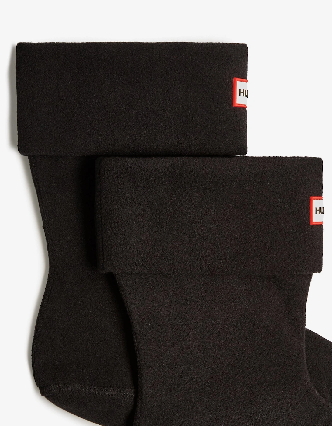 Fleece Short Boot Sock - Black