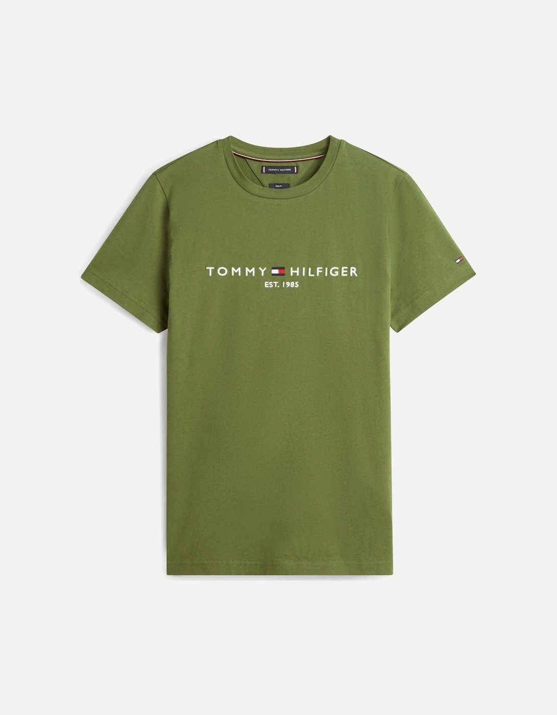 Tommy Logo Basic Mens T-Shirt - Mountain Pine