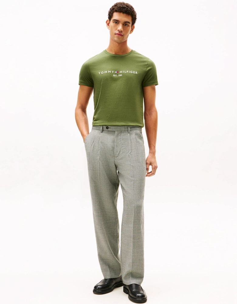 Tommy Logo Basic Mens T-Shirt - Mountain Pine