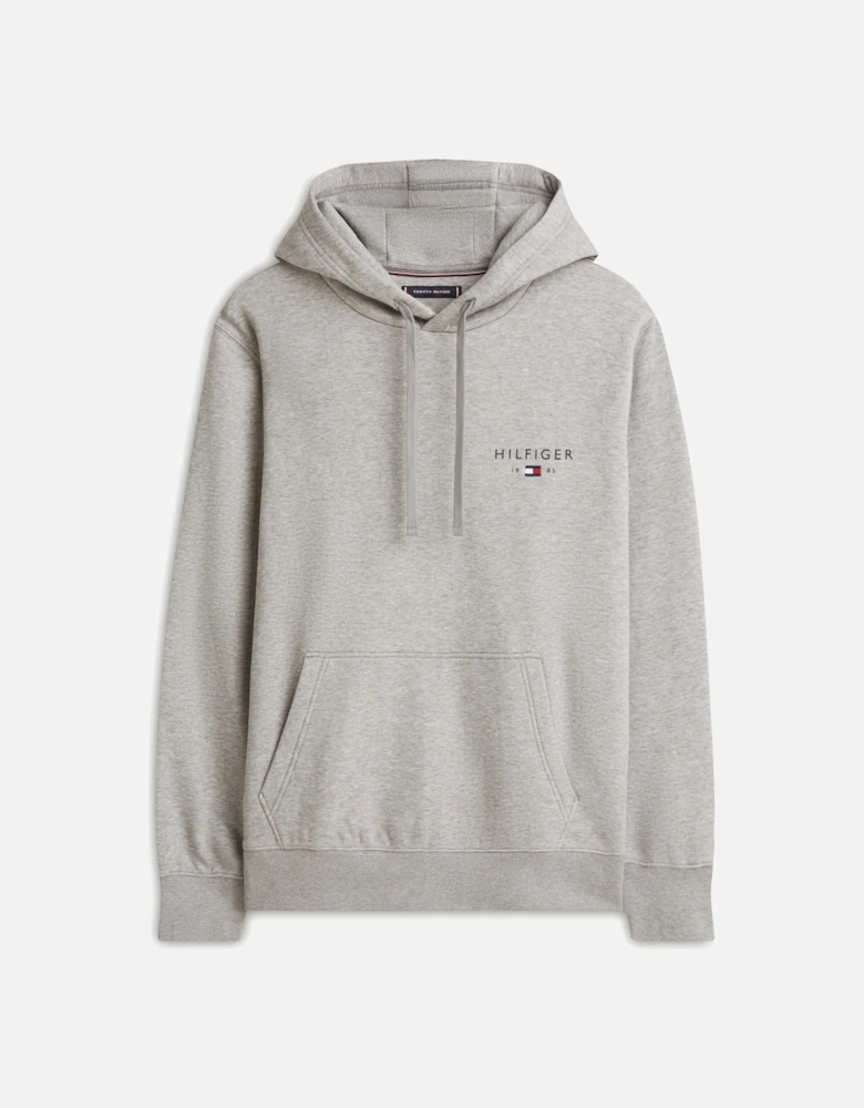 Brand Love Mens Small Hilfiger Logo Hoodie - Medium Grey Heather