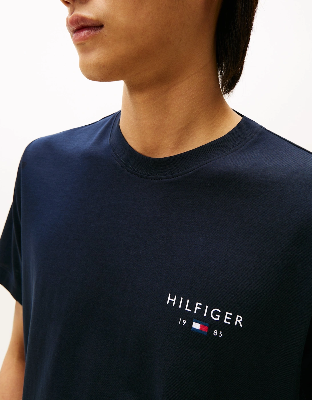 Brand Love Mens Small Hilfiger Logo T-Shirt - Desert Sky