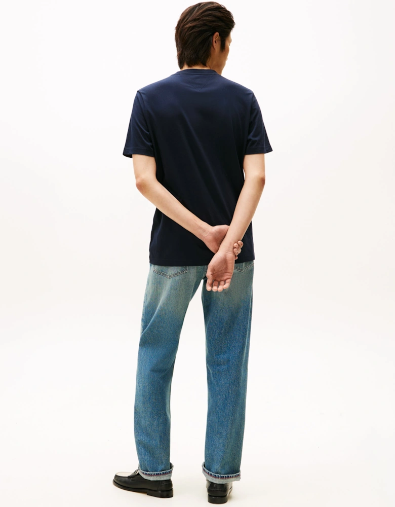 Brand Love Mens Small Hilfiger Logo T-Shirt - Desert Sky