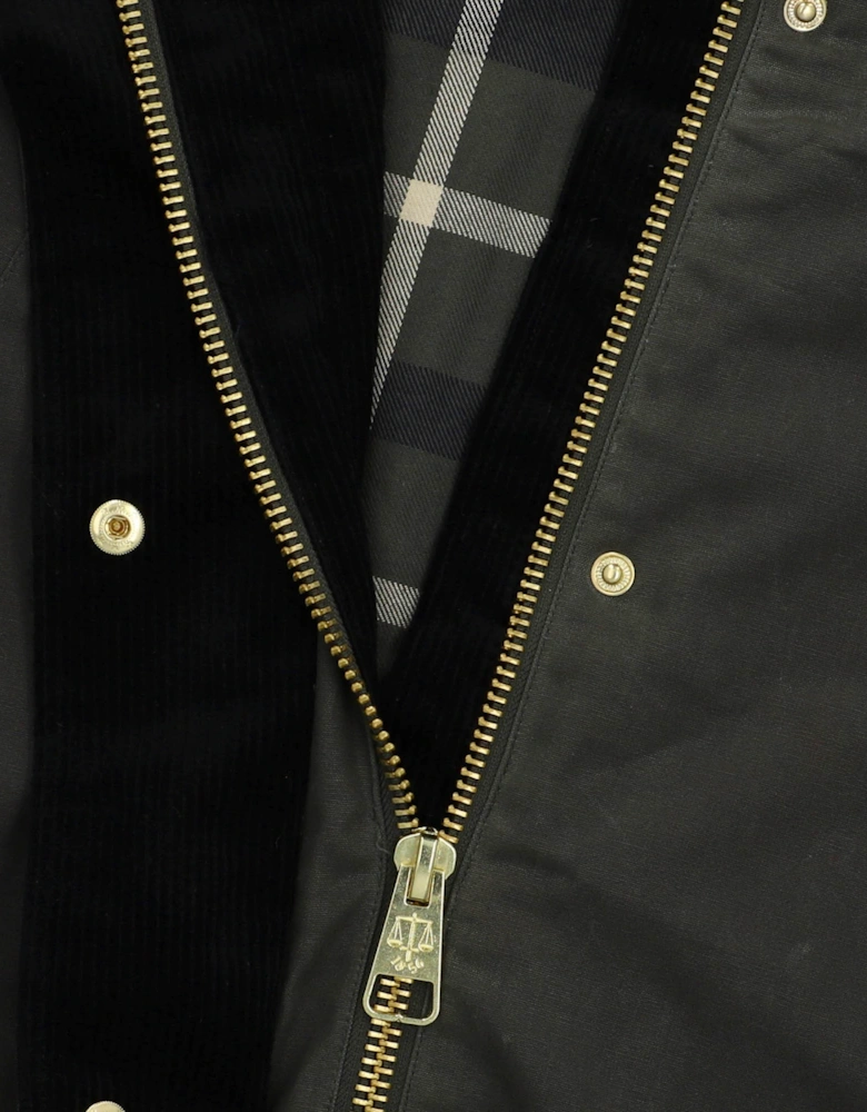 Harrow Patch Colour Block Womens Long Waxed Jacket - Kambaba