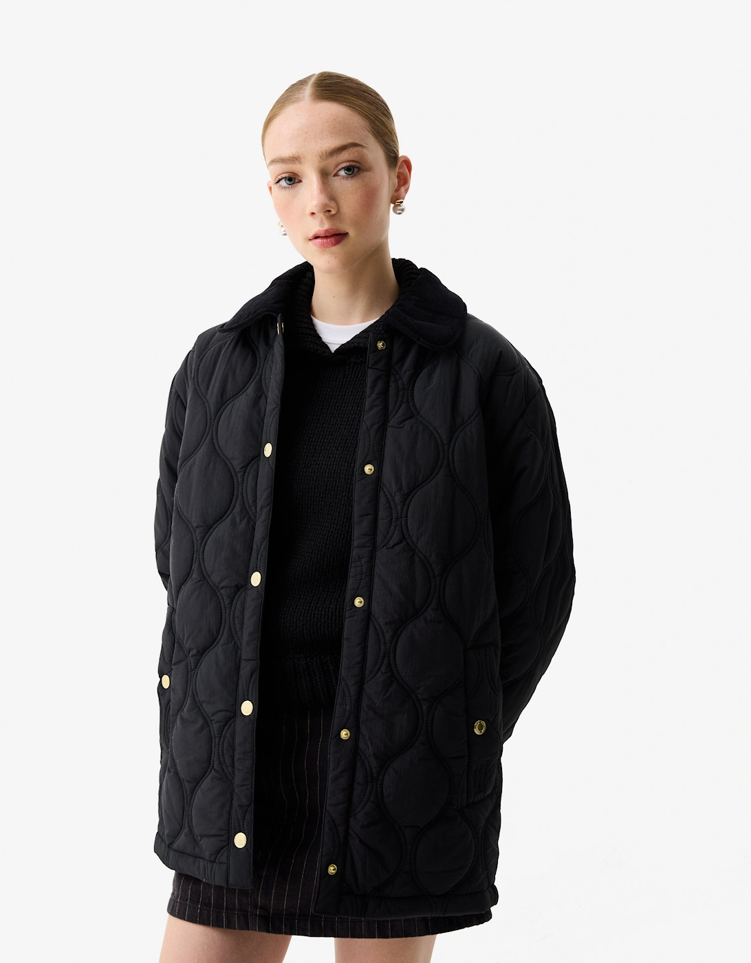 Witton Womens Quilted Jacket - Black, 5 of 4