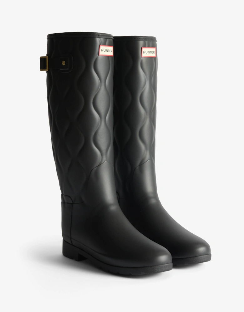 Womens Originals Refined Tall Onion Quilt Boots - Black