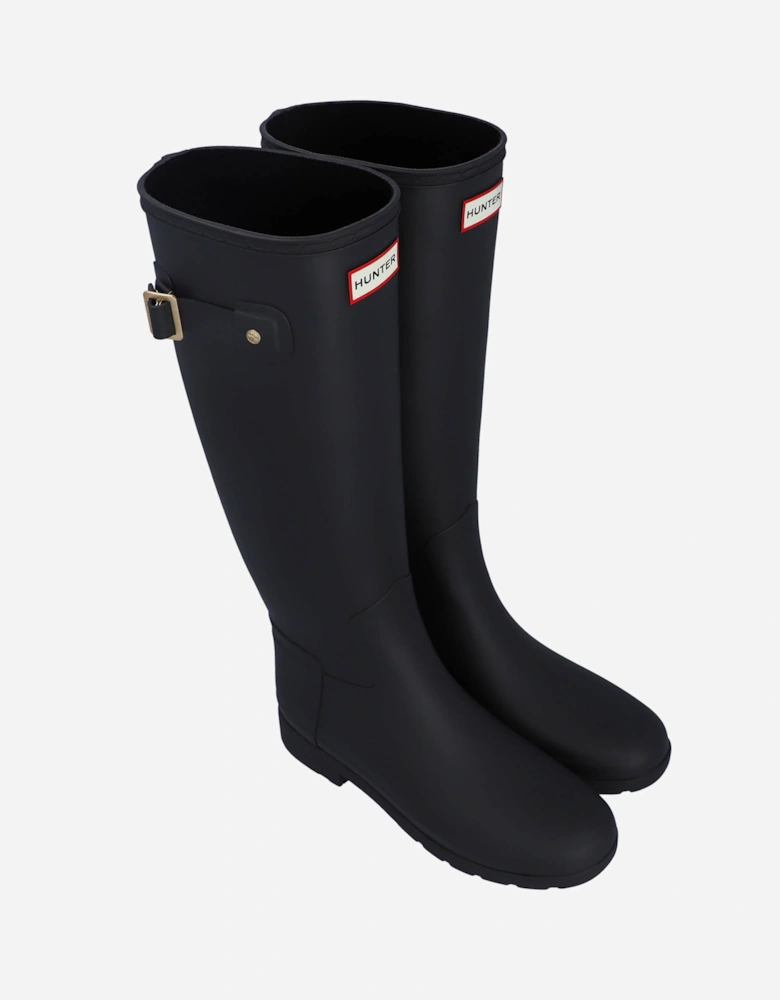 Womens Refined Gold Trim Tall Boot - Black