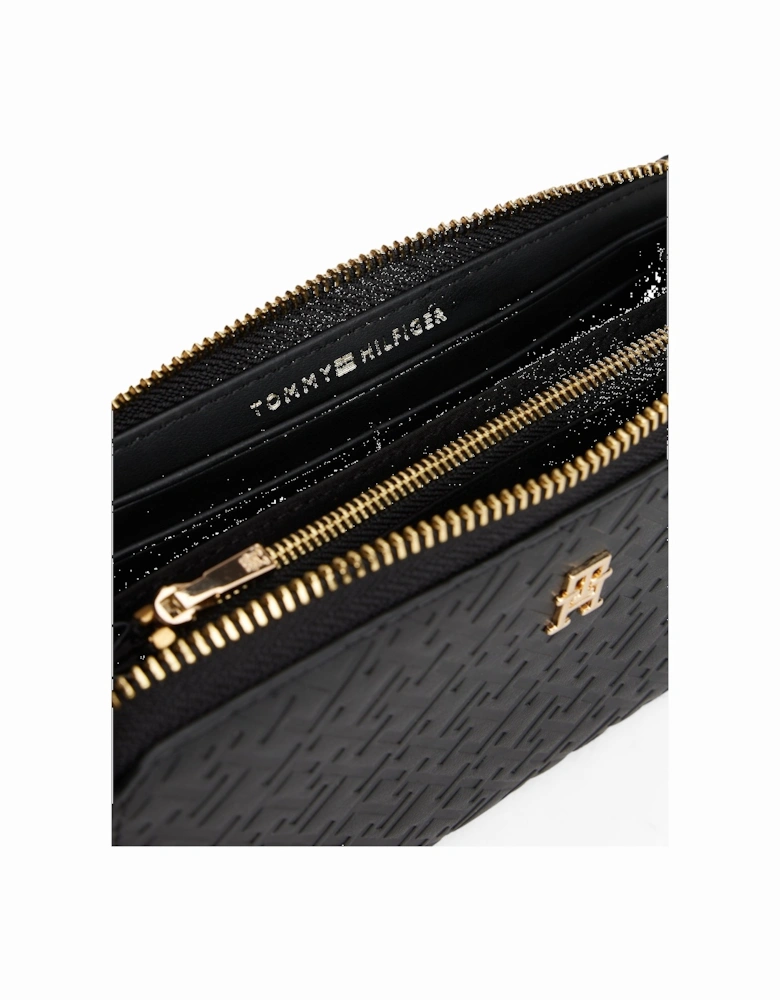 Mono Large Zip-Around Womens Wallet - Black