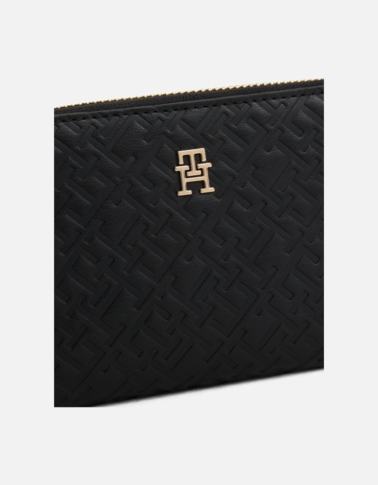 Mono Large Zip-Around Womens Wallet - Black