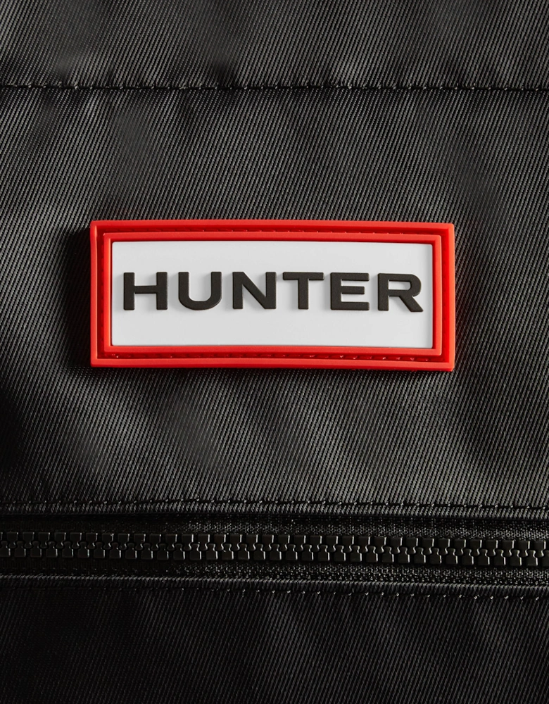 Nylon Midi Topclip Tote - Black