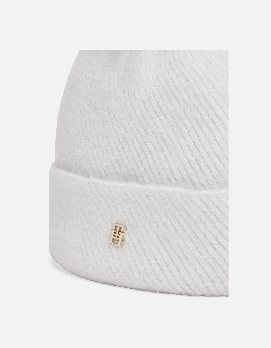 Womens Lurex Pom Pom Beanie Gift Set - Grey Whisper