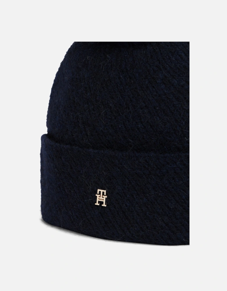 Womens Pom Pom Beanie Gift Set - Space Blue