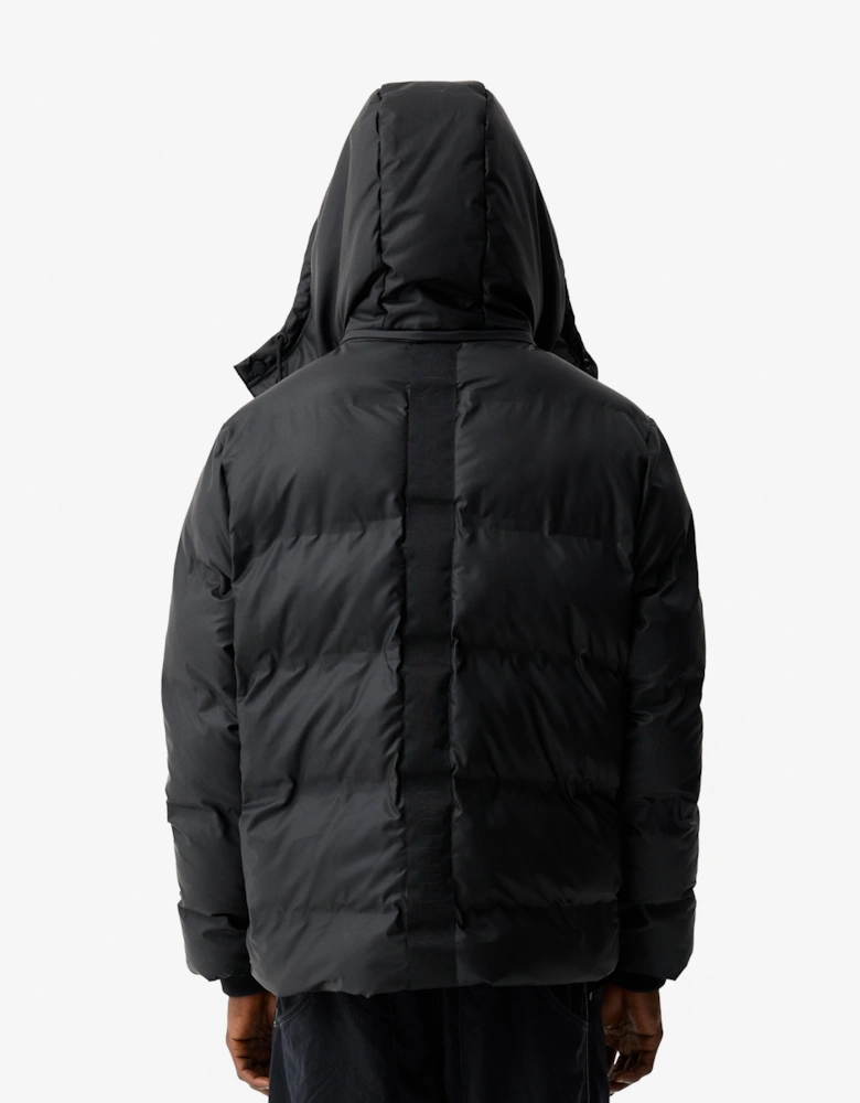 Wiley Mens PU Coated Puffer Jacket - Black