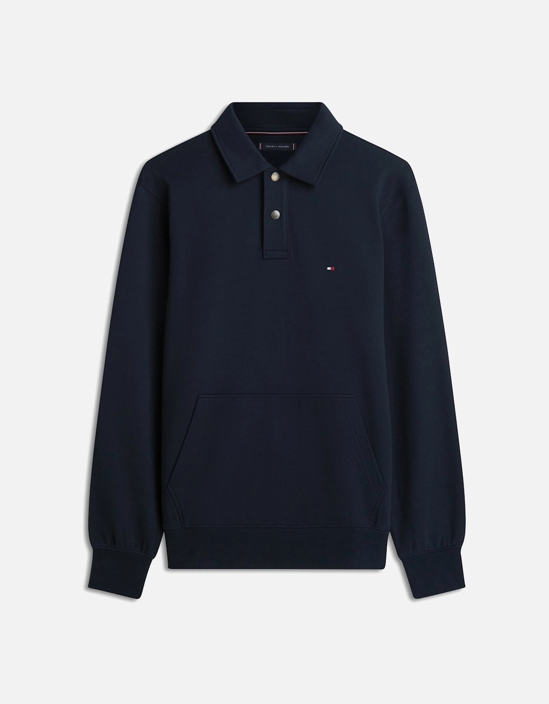 Essential Terry Mens Polo Snap Sweatshirt - Desert Sky