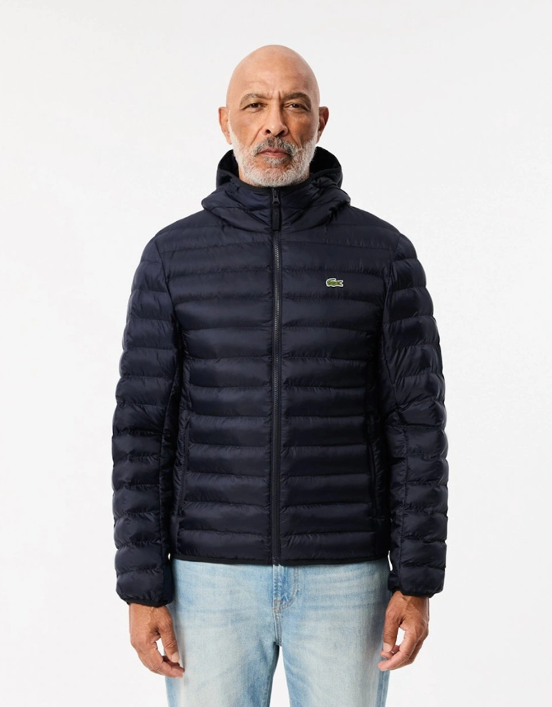 Men's Lacoste Mens Hooded Puffer Jacket BH2909 - Navy Blue HDE - Size: 38/Regular
