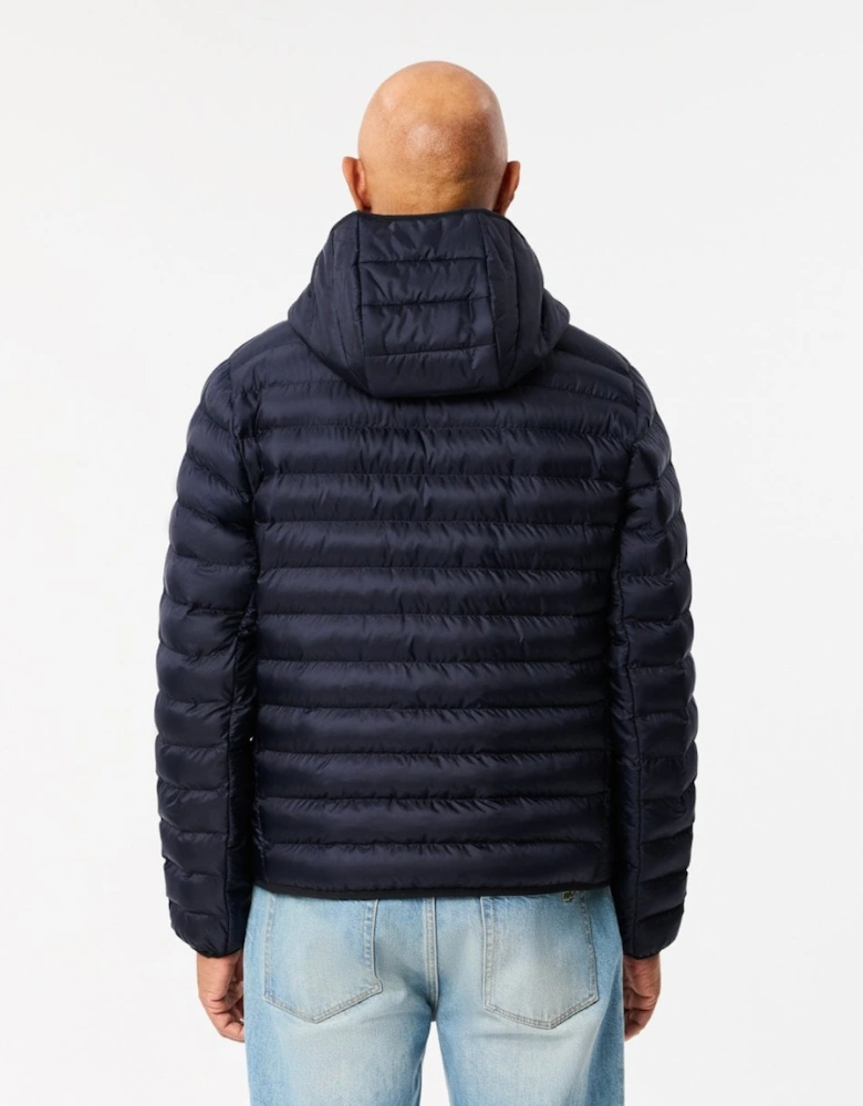 Mens Hooded Puffer Jacket BH2909 - Navy Blue HDE