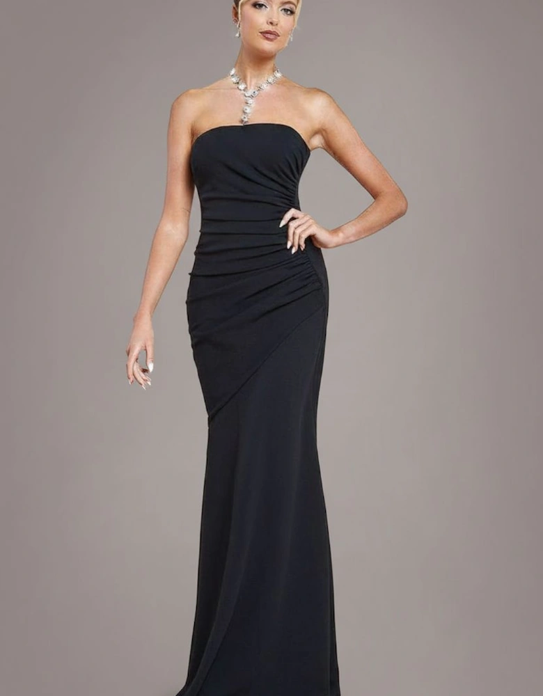 Scuba Crepe Bandeau Maxi With Diamante Necklace