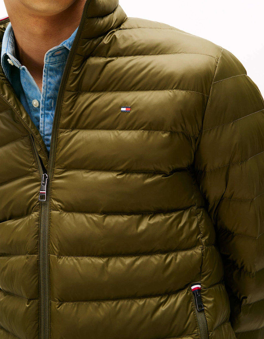 Packable Recycled Mens Water Repellent Jacket - Huntsman Green