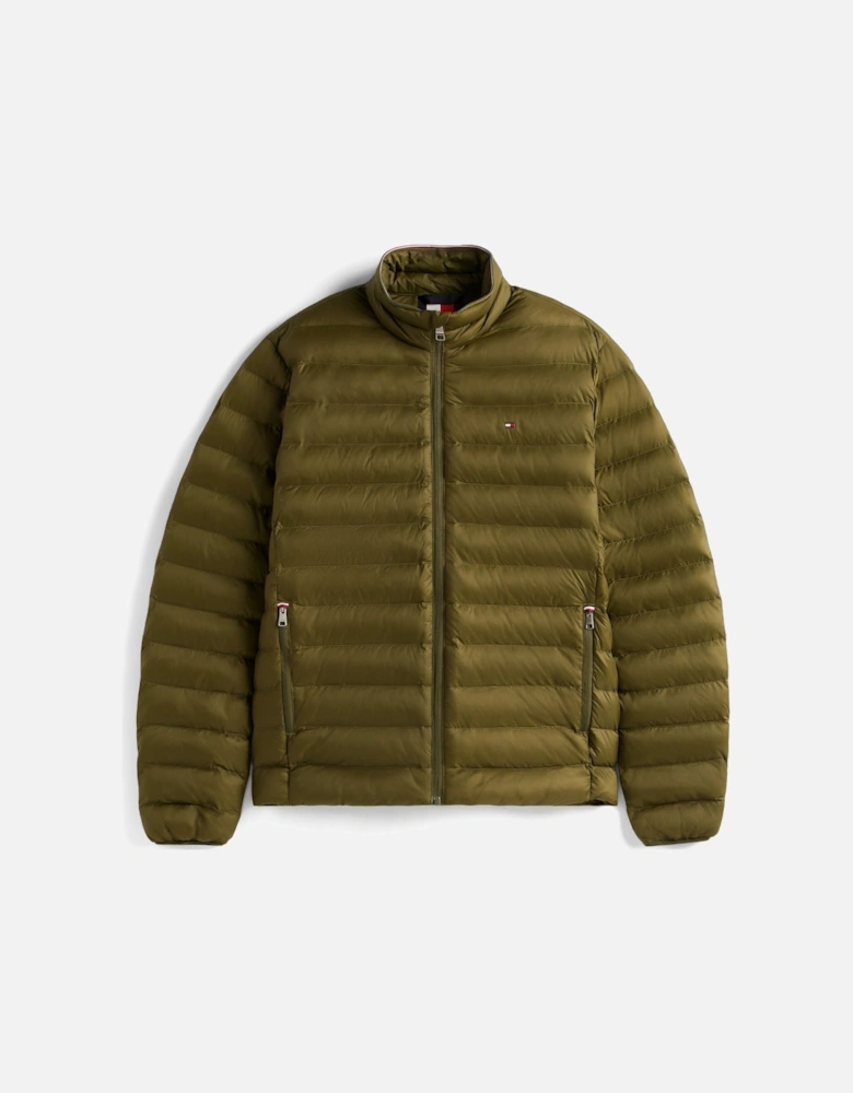 Packable Recycled Mens Water Repellent Jacket - Huntsman Green