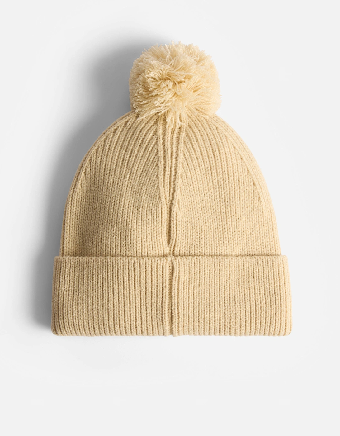 Brenig Ribbed Pom Beanie - Gravel