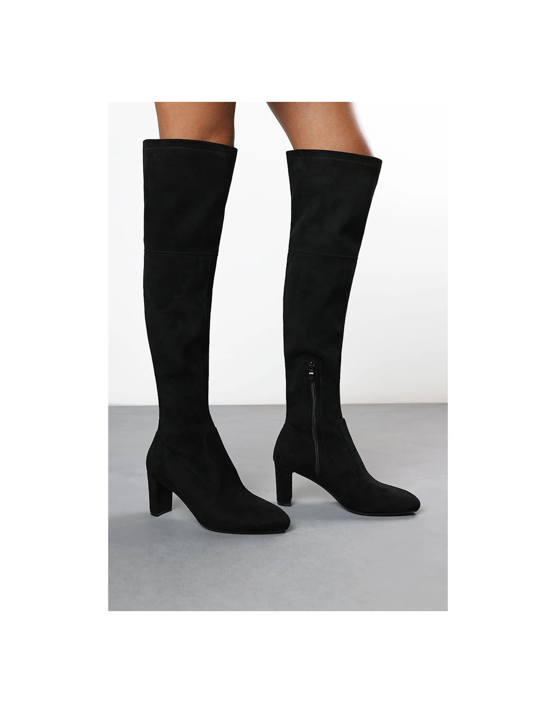 'Sonya' Suede Block Heel Over The Knee Boots, 2 of 1