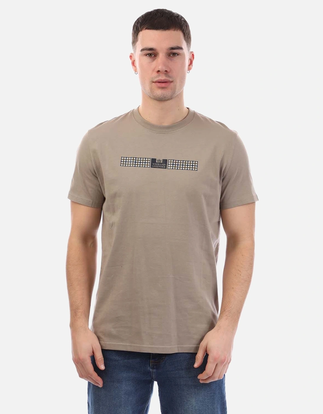 Mens Shareck Check T-Shirt, 5 of 4