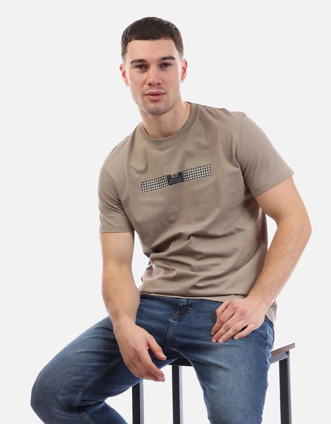 Mens Shareck Check T-Shirt