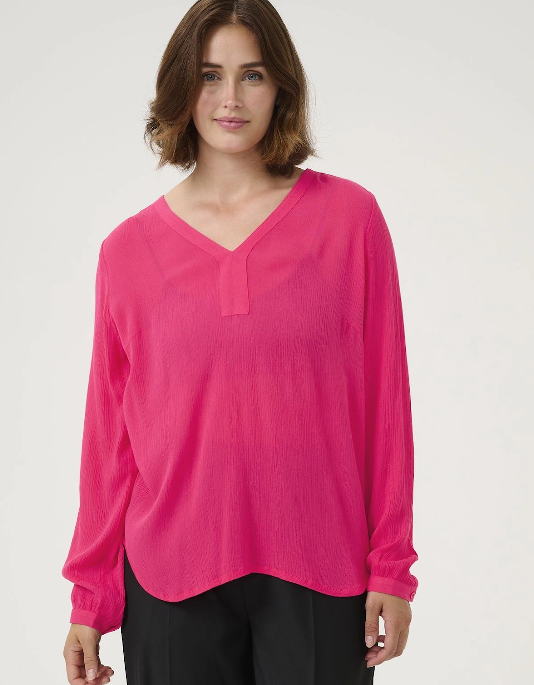 Amber Long Sleeve V-Neck Blouse, 2 of 1