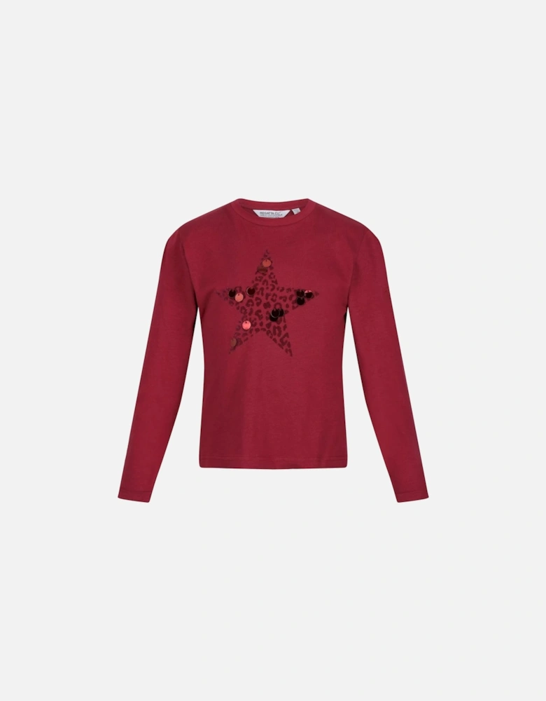 Childrens/Kids Wenbie III Stars Long-Sleeved T-Shirt