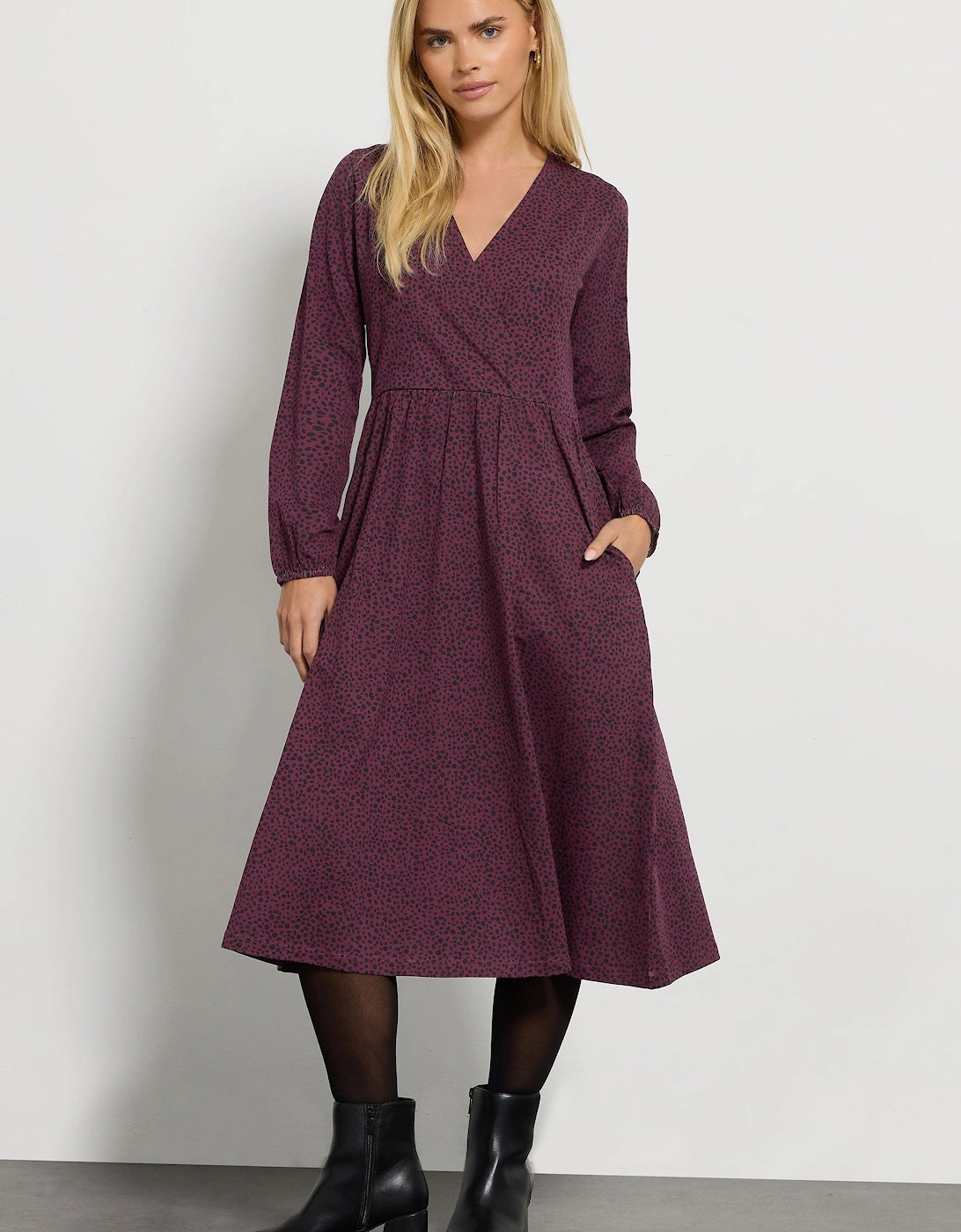 Petite Animal Wrap Dress, 2 of 1