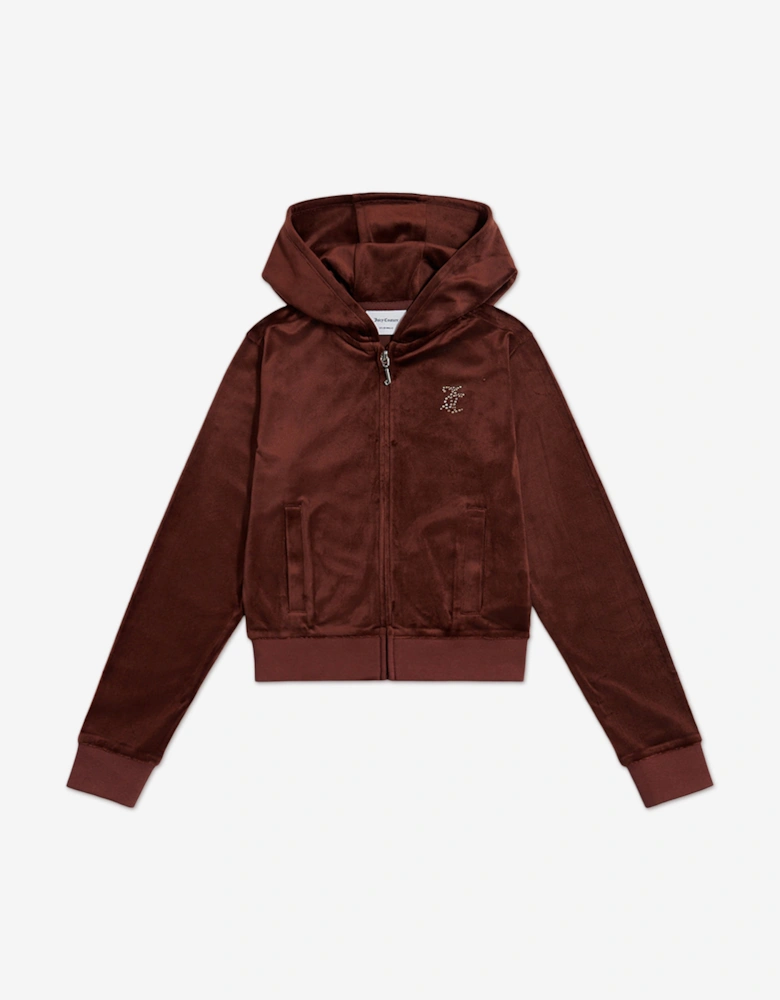 Girls Logo Tracksuit in Brown