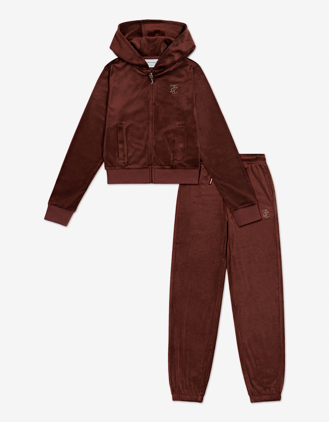 Girls Logo Tracksuit in Brown, 8 of 7